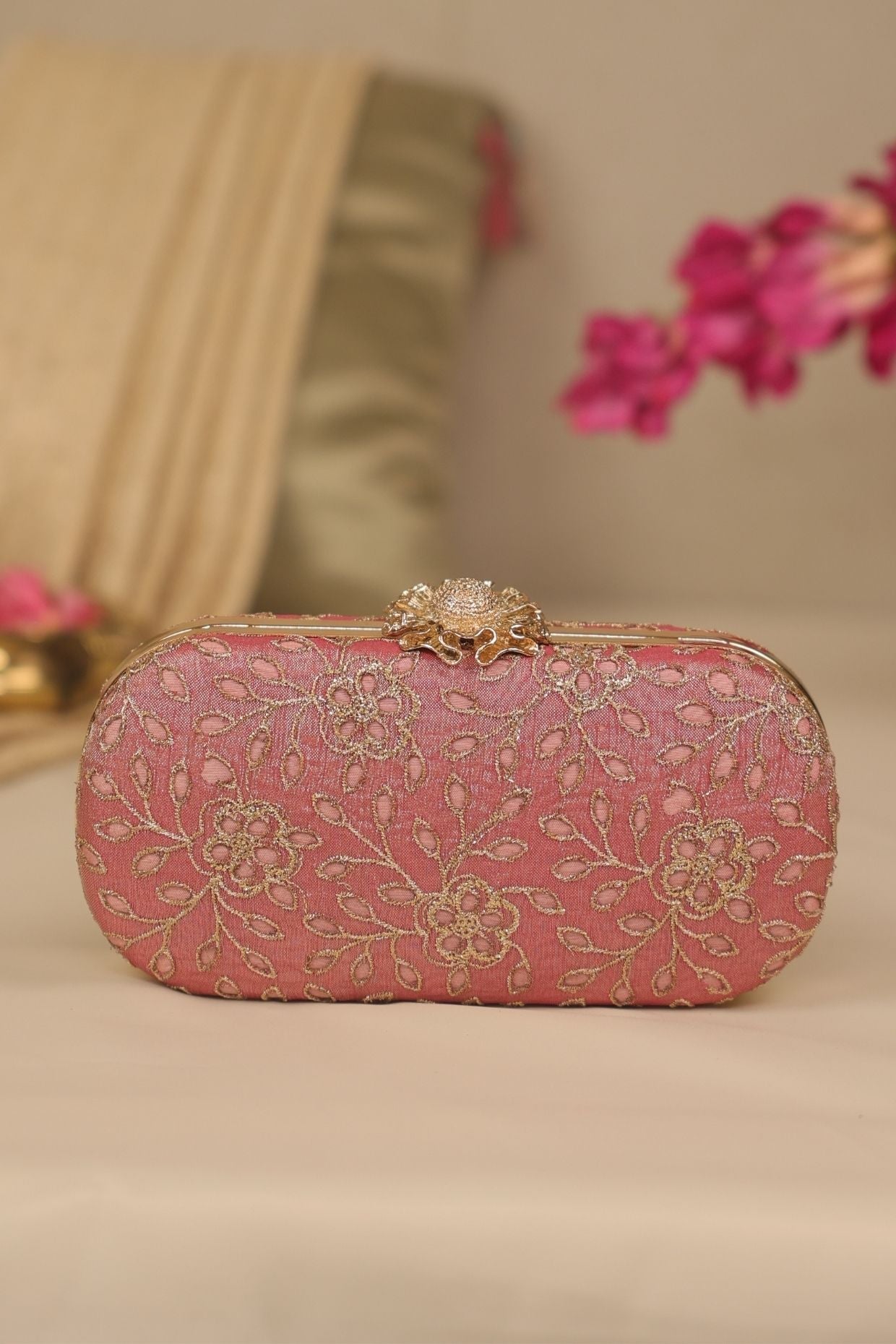 TARANG CUTWORK CAPSULE CLUTCH - White Maison de Couture