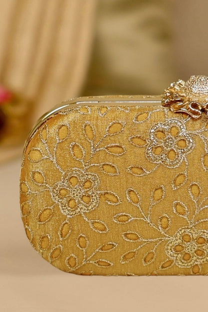 TARANG CUTWORK CAPSULE CLUTCH - White Maison de Couture