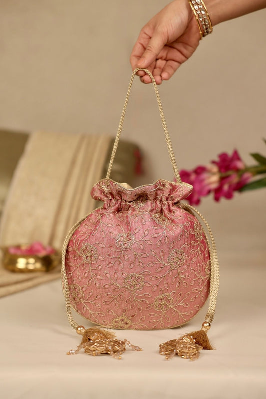 TARANG CUTWORK POTLI - White Maison de Couture