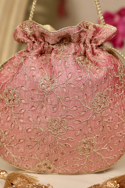 TARANG CUTWORK POTLI - White Maison de Couture