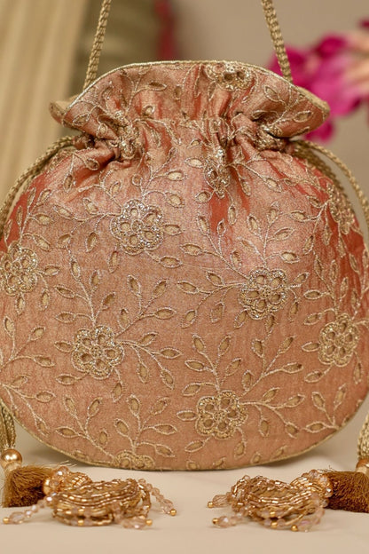 TARANG CUTWORK POTLI - White Maison de Couture