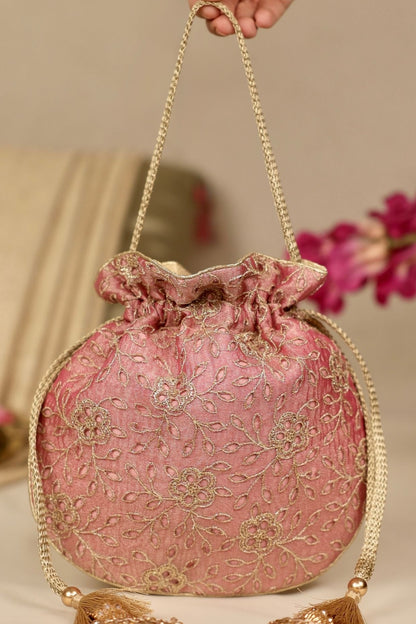 TARANG CUTWORK POTLI - White Maison de Couture