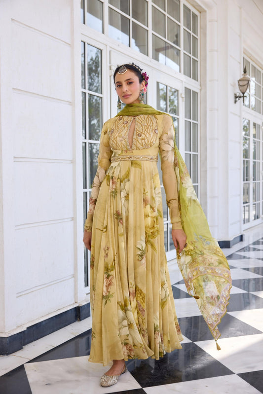 TARINI ANARKALI SET - White Maison de Couture