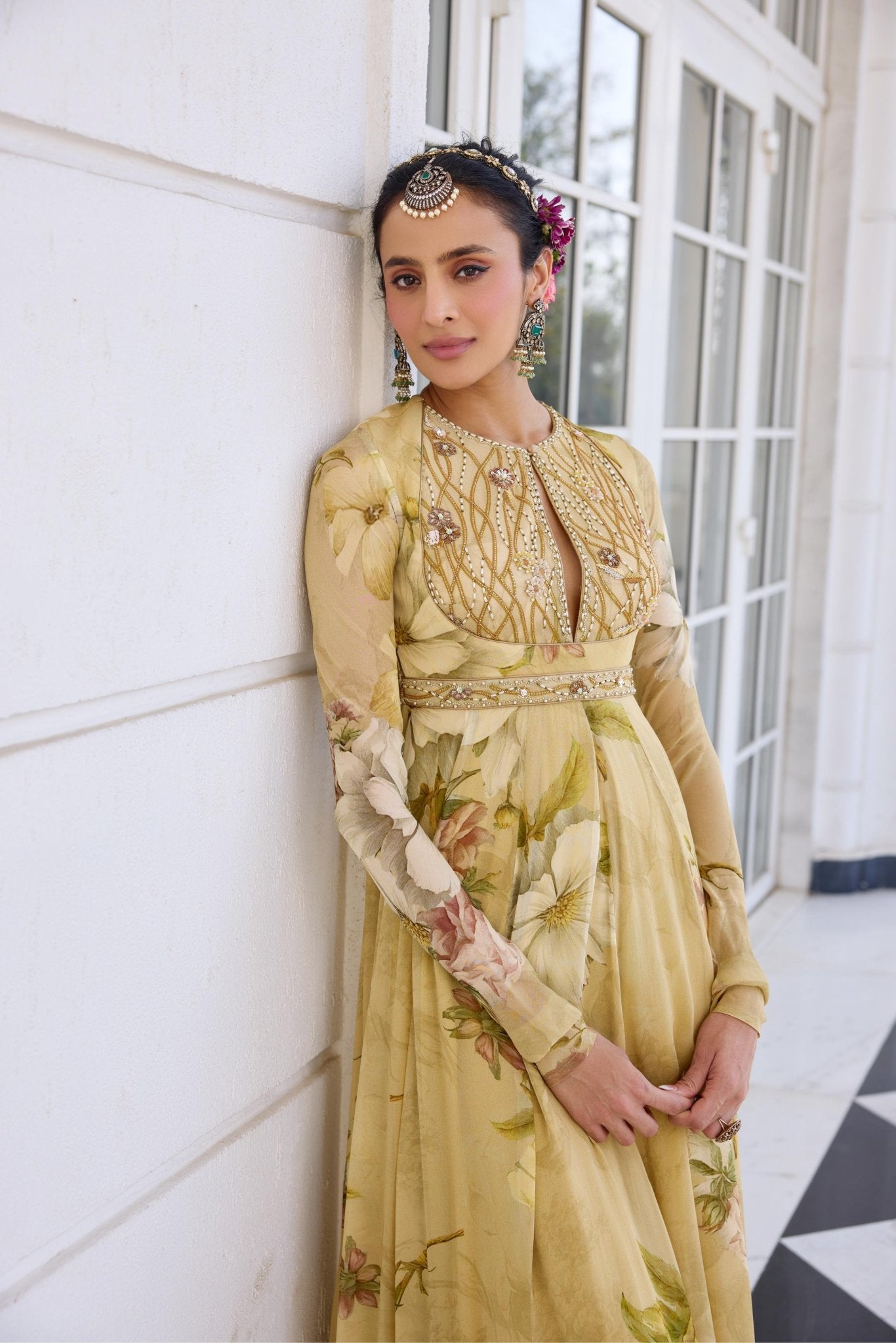 TARINI ANARKALI SET - White Maison de Couture