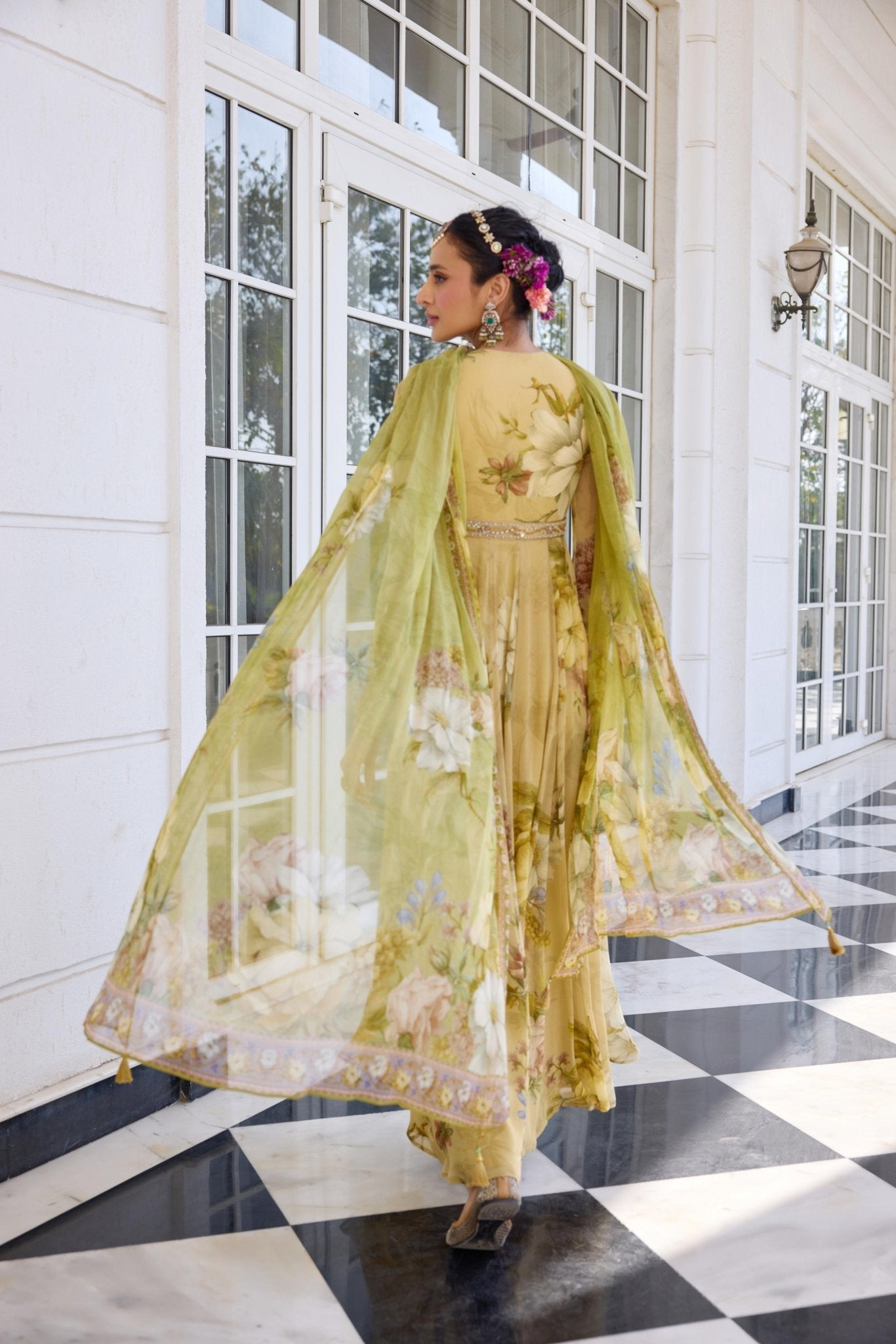 TARINI ANARKALI SET - White Maison de Couture