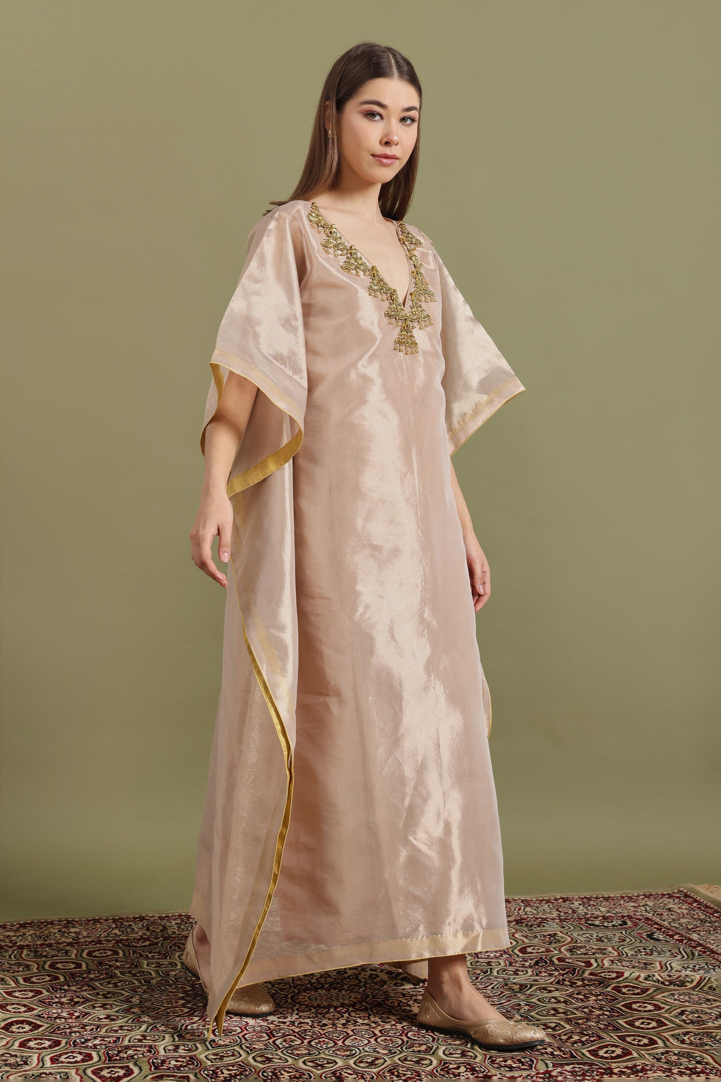 BLUSH NUDE MAYURA KAFTAAN