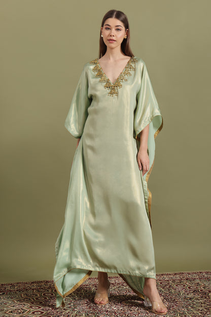 PISTACHIO GREEN MAYURA KAFTAAN