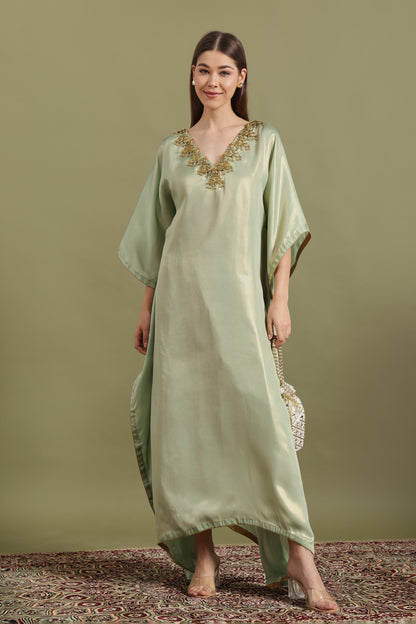 PISTACHIO GREEN MAYURA KAFTAAN