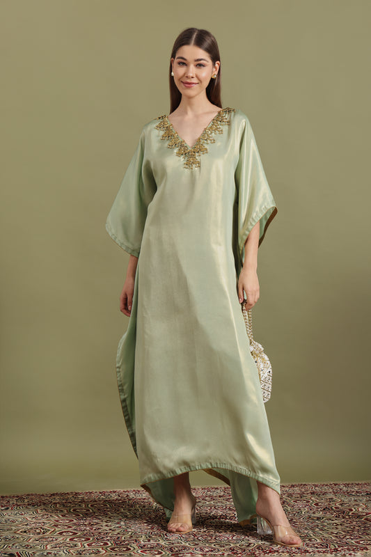 PISTACHIO GREEN MAYURA KAFTAAN