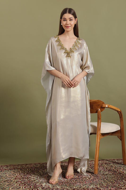 IVORY GOLD MAYURA KAFTAAN