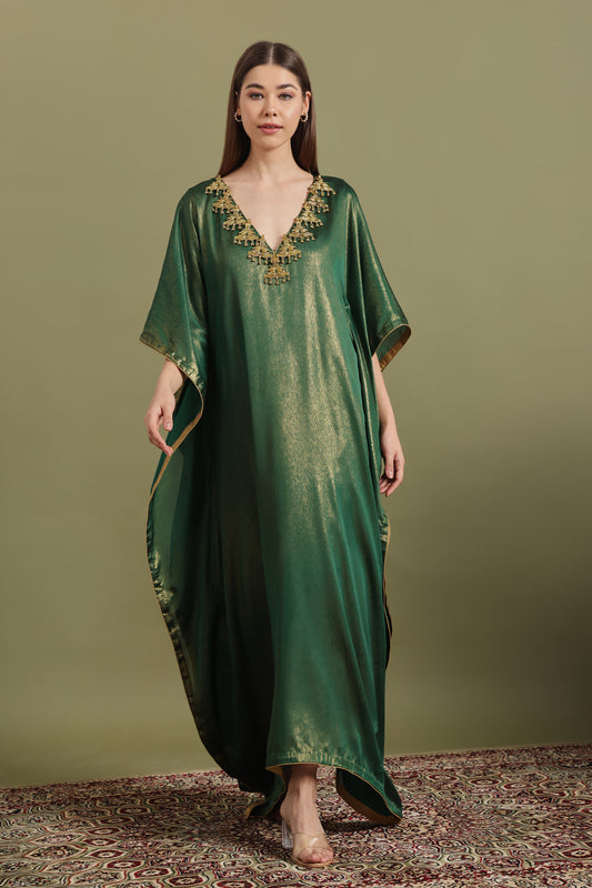 EMERALD GREEN MAYURA KAFTAAN