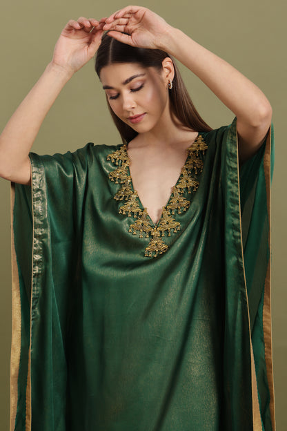 EMERALD GREEN MAYURA KAFTAAN