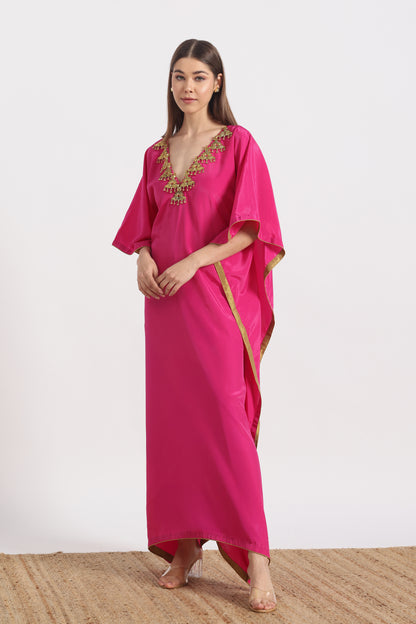 FUSCHIA PINK MAYURA KAFTAAN