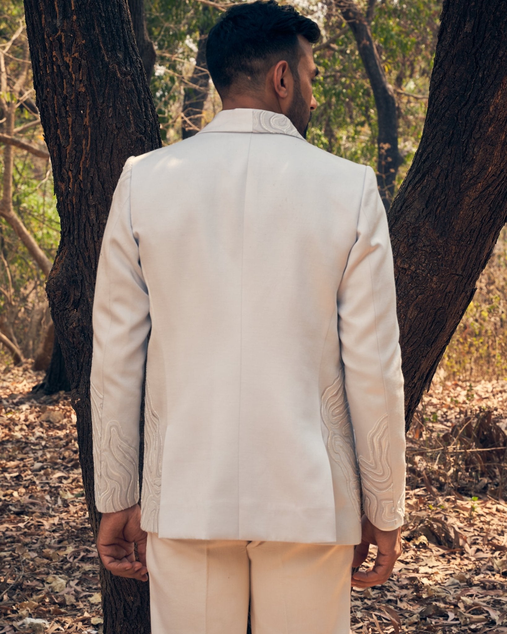 WAVES JACKET SET - White Maison de Couture