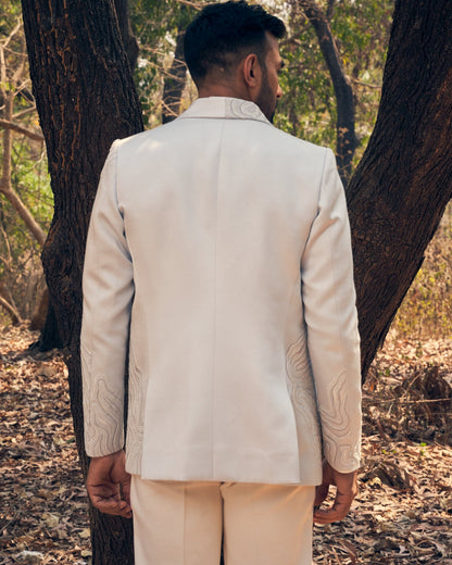WAVES JACKET SET - White Maison de Couture