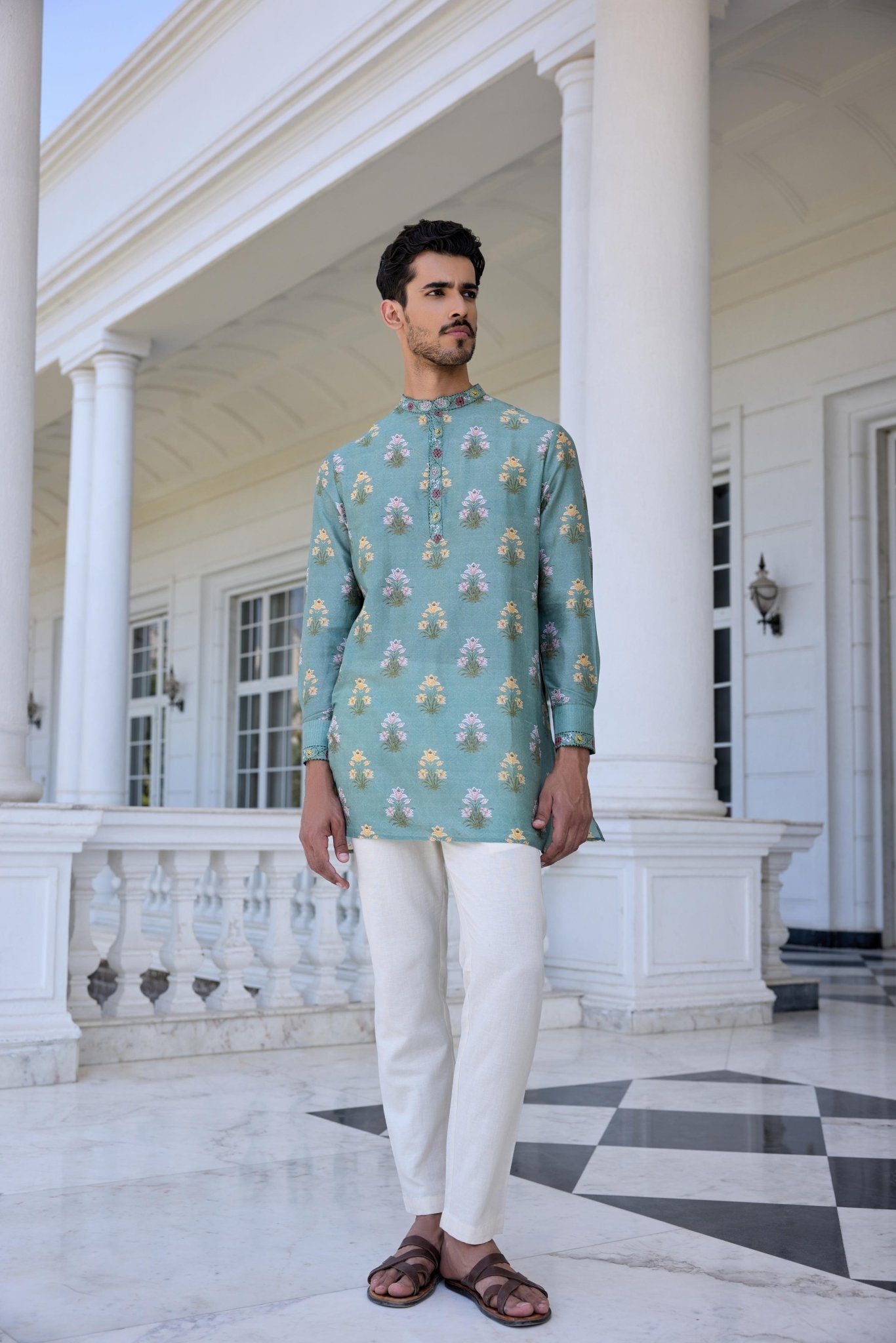 YASIR KURTA SET - White Maison de Couture