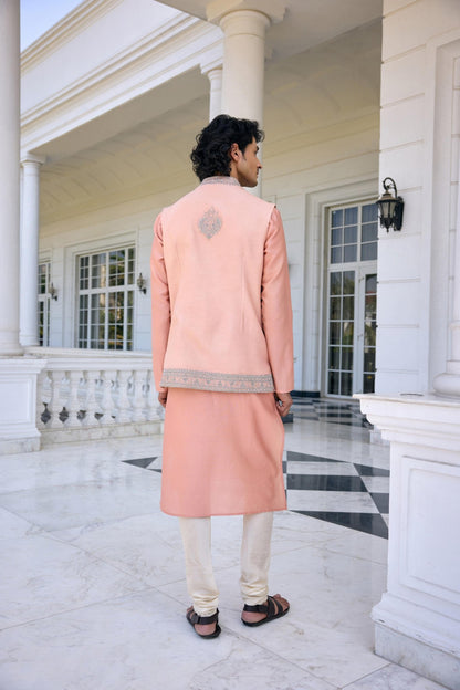 ZUNAID BANDI SET - White Maison de Couture