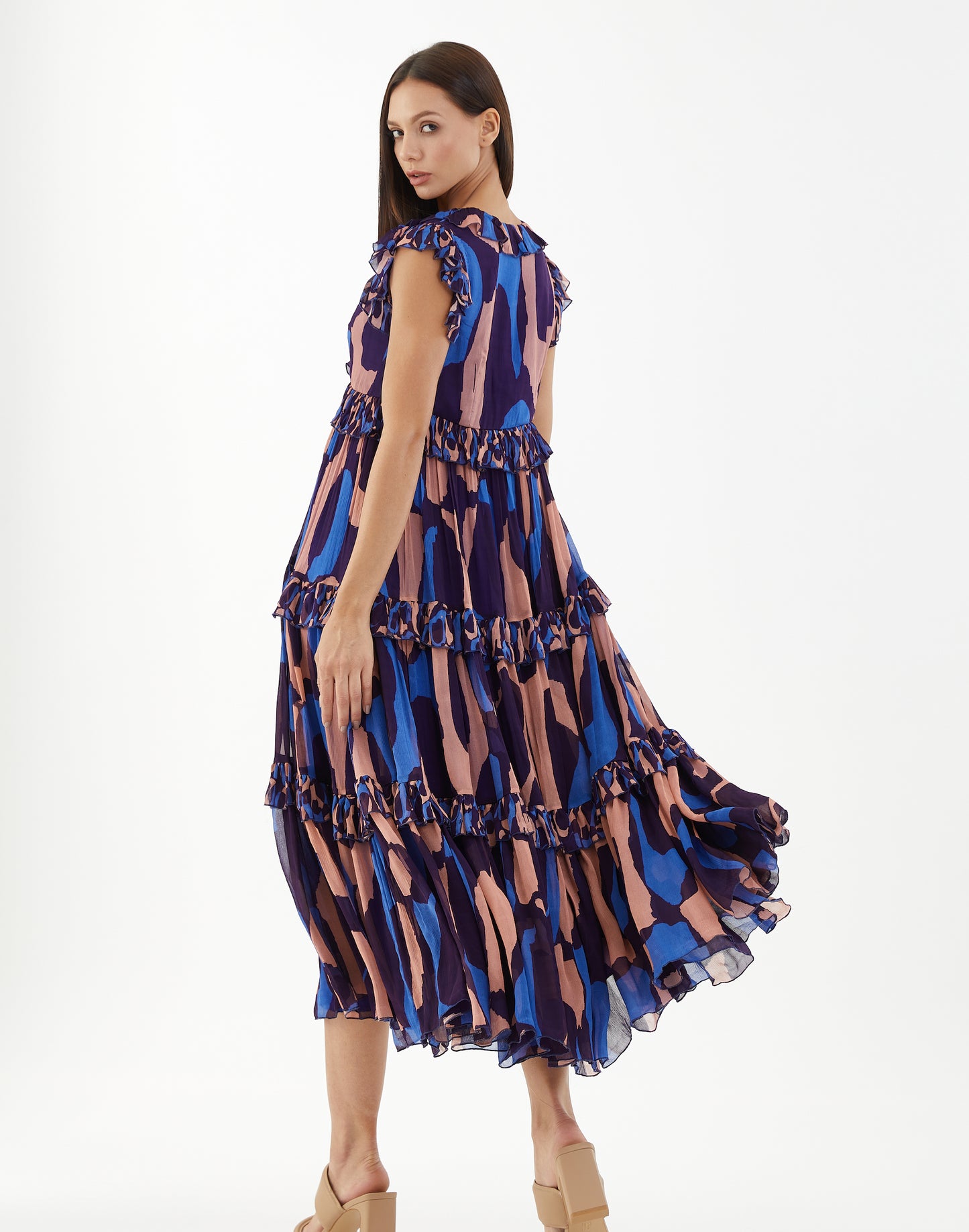 ABSTRACT SLEEVELESS DRESS