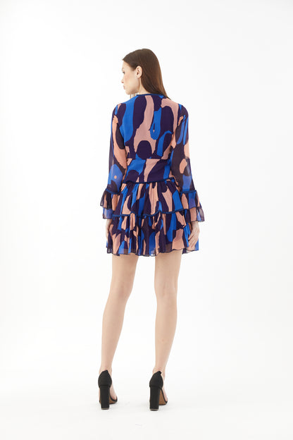 ABSTRACT SHORT DRESS