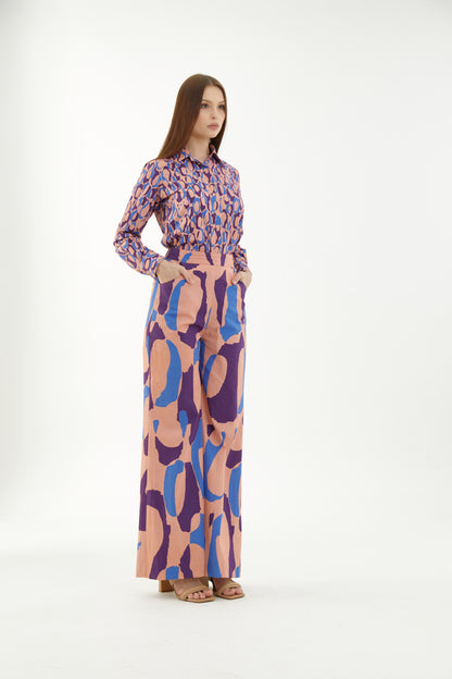 BLUE, ORANGE AND INDIGO PANTS