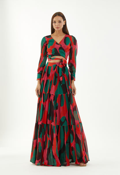 ABSTRACT LAYER SKIRT