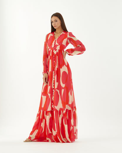 ABSTRACT LONG DRESS