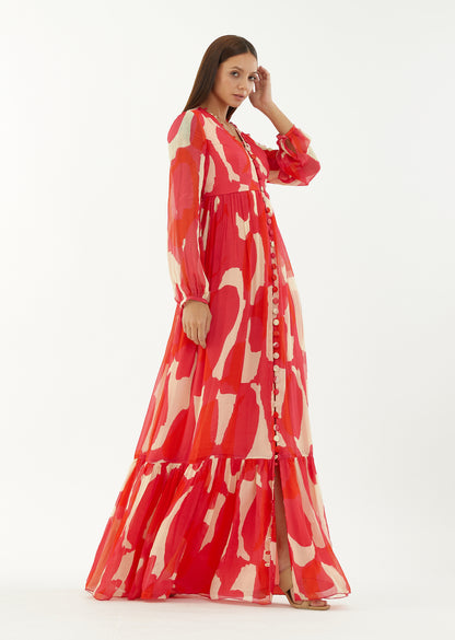 ABSTRACT LONG DRESS