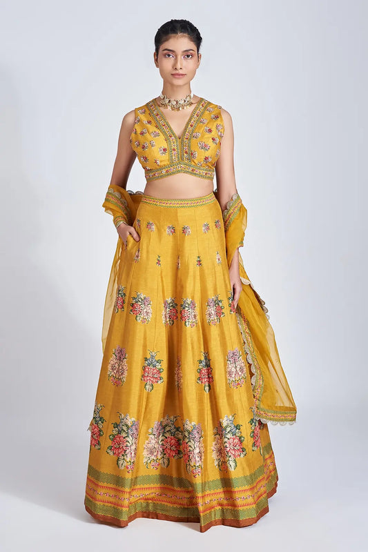 MUSTARD LEHENGA SET