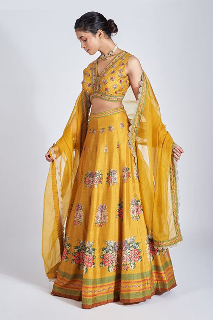 MUSTARD LEHENGA SET