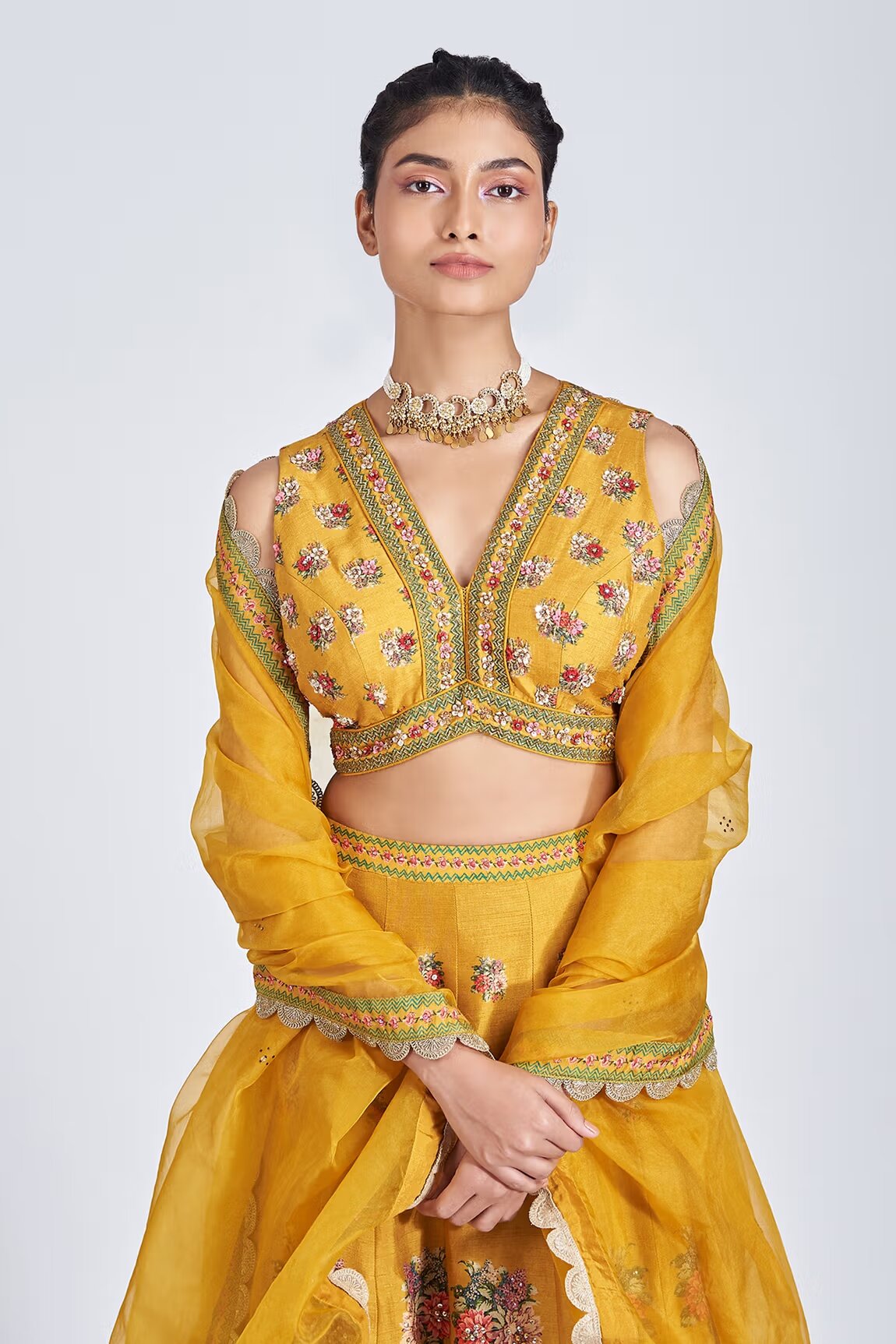 MUSTARD LEHENGA SET