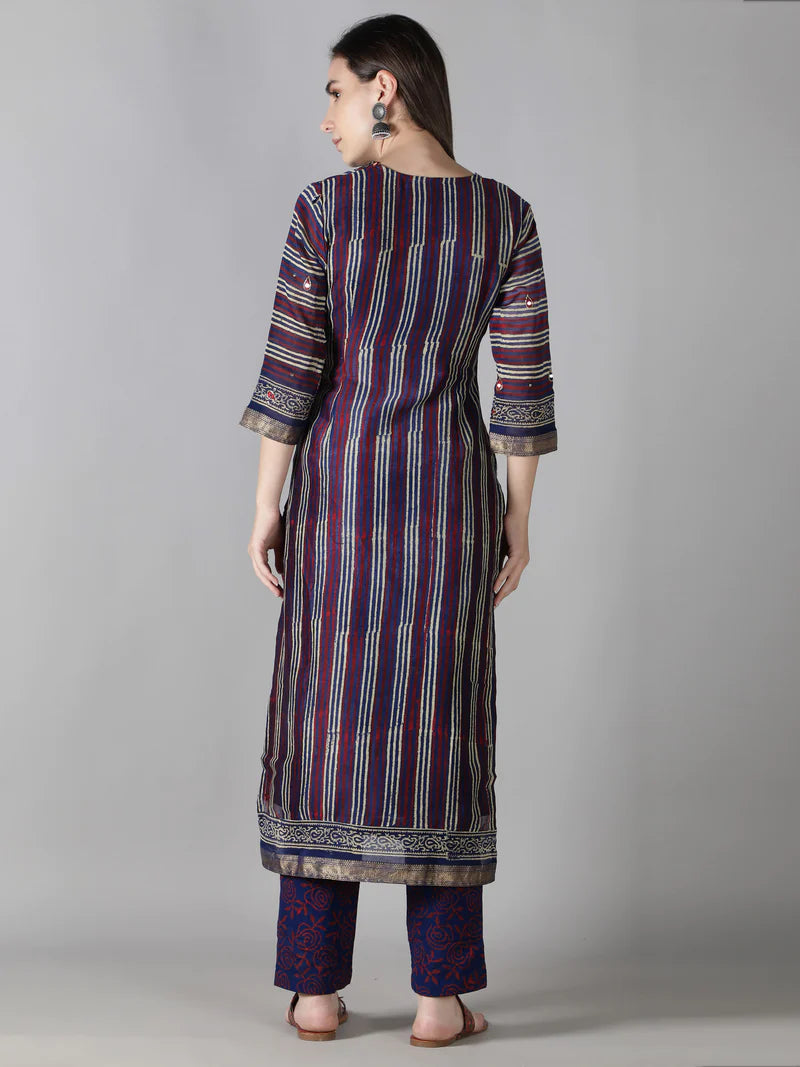 MULTI STRIPES KURTA SET