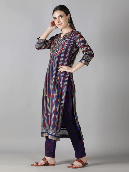 MULTI STRIPES KURTA SET