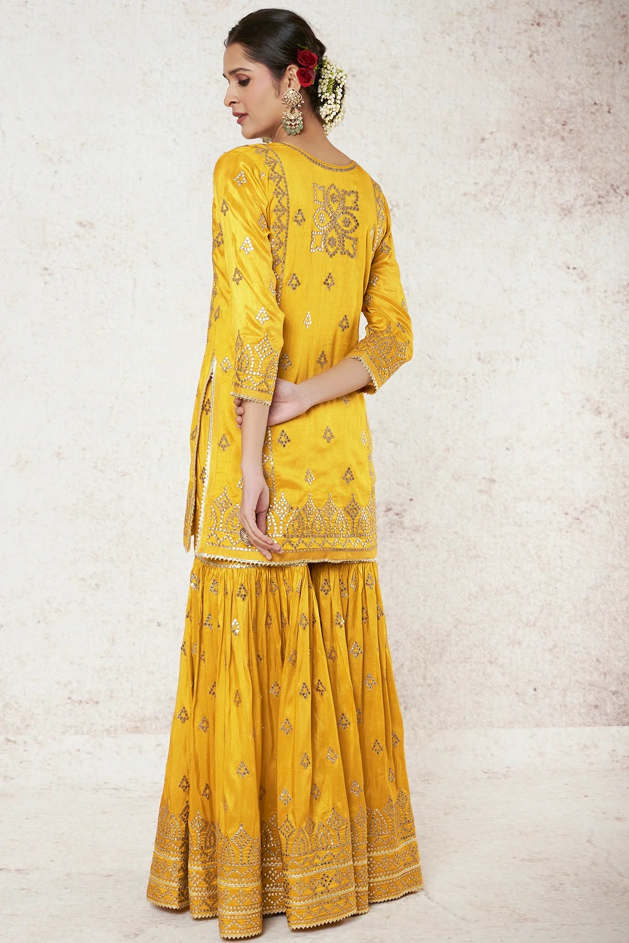 MUSTARD SHARARA SET