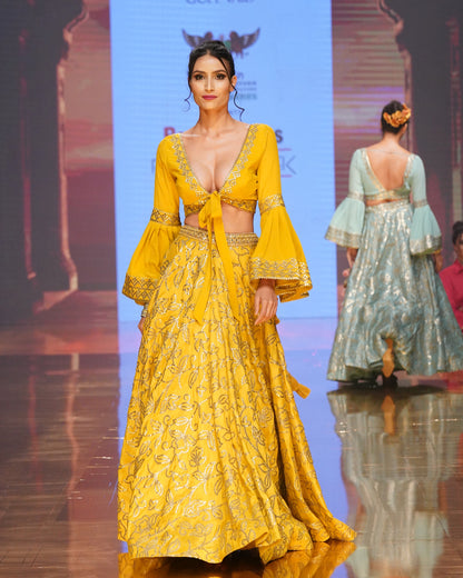 MUSTARD LEHENGA SET