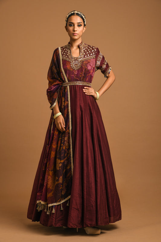 PRINTED ANARKALI SET