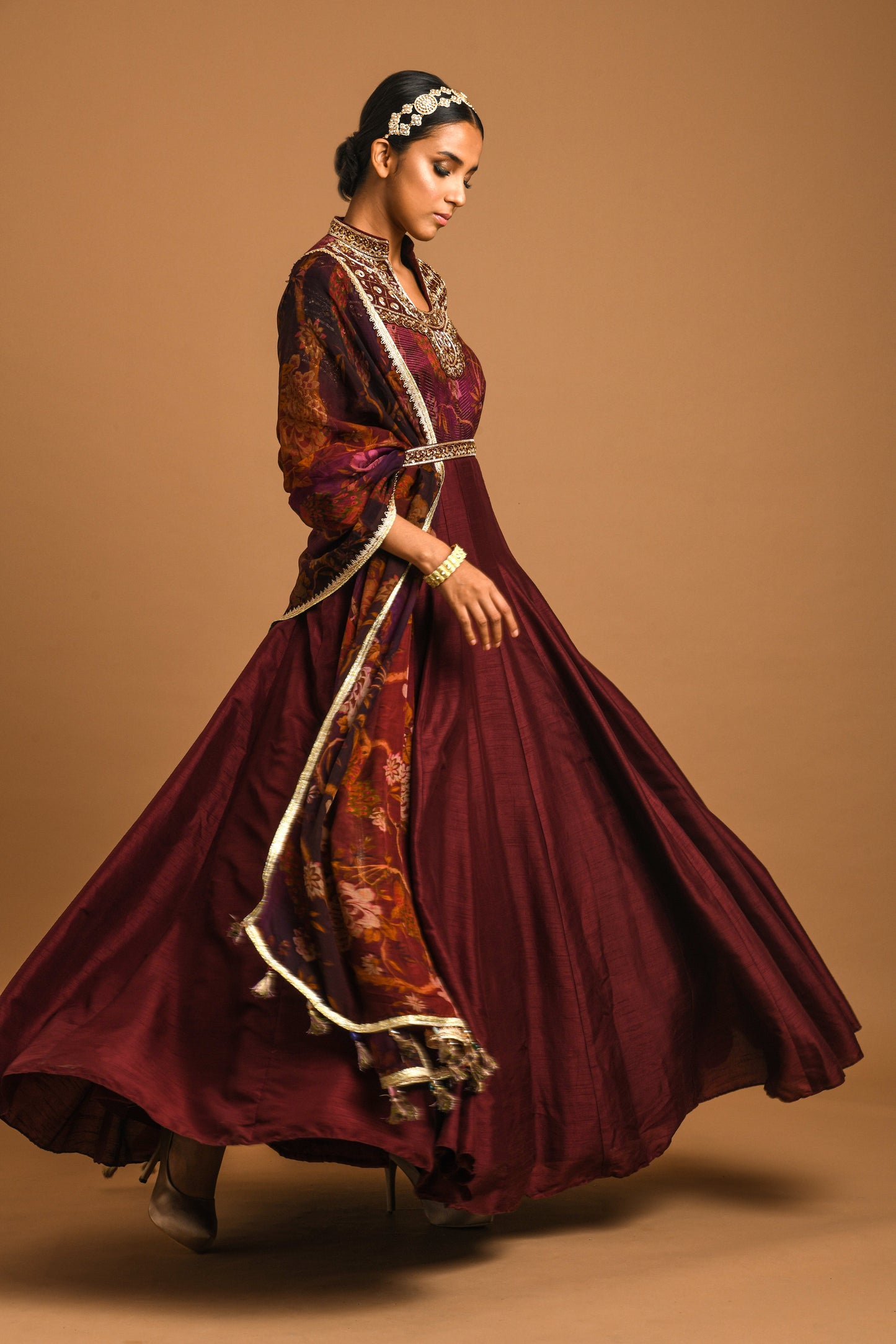 PRINTED ANARKALI SET