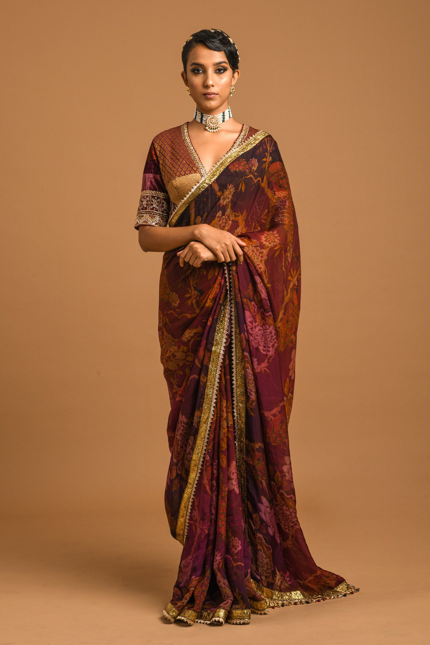 PRINTED SAREE SET