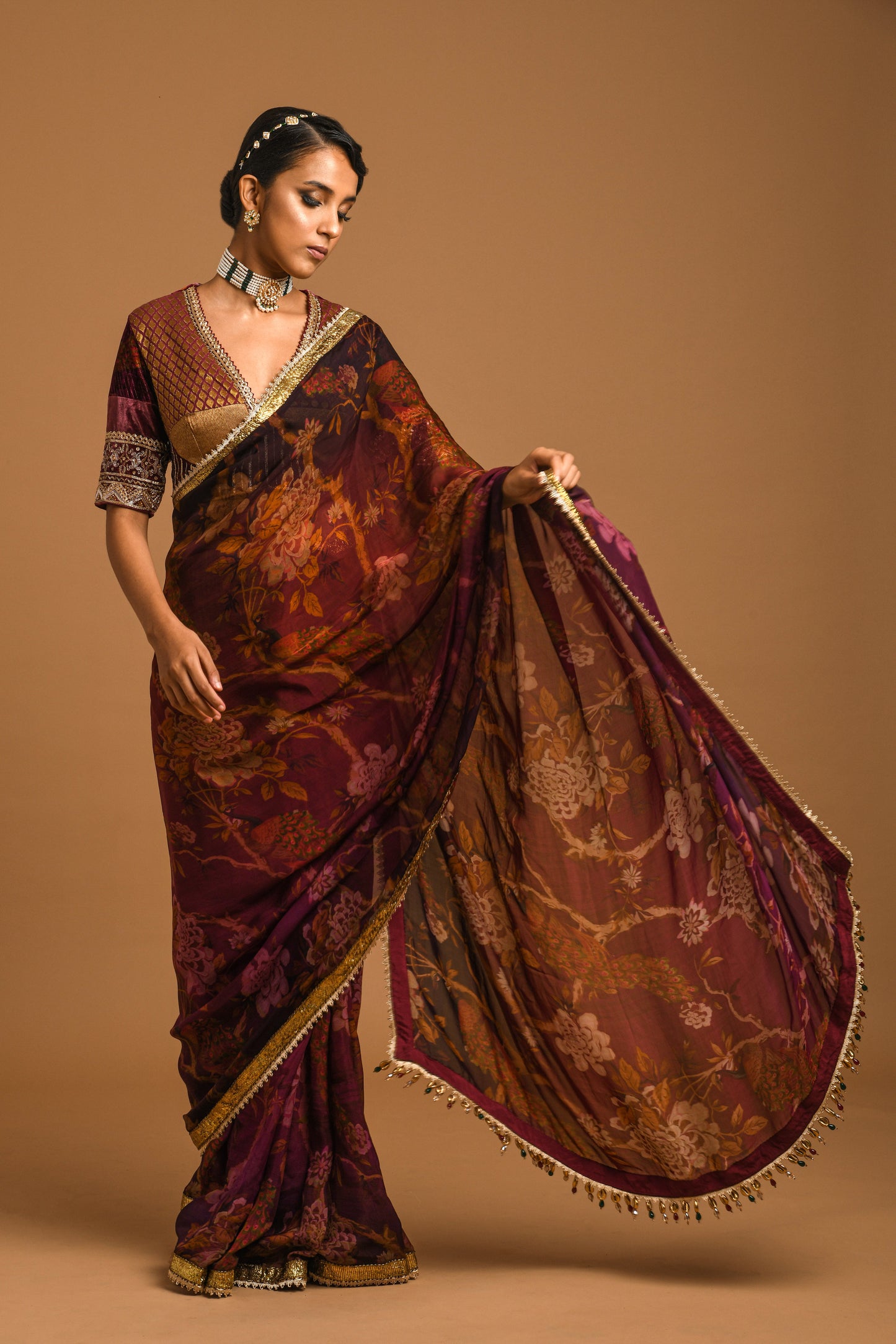 PRINTED SAREE SET