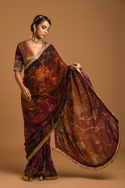 PRINTED SAREE SET