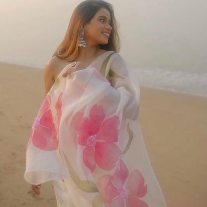 FLORA SEQUINS SAREE IN PINK