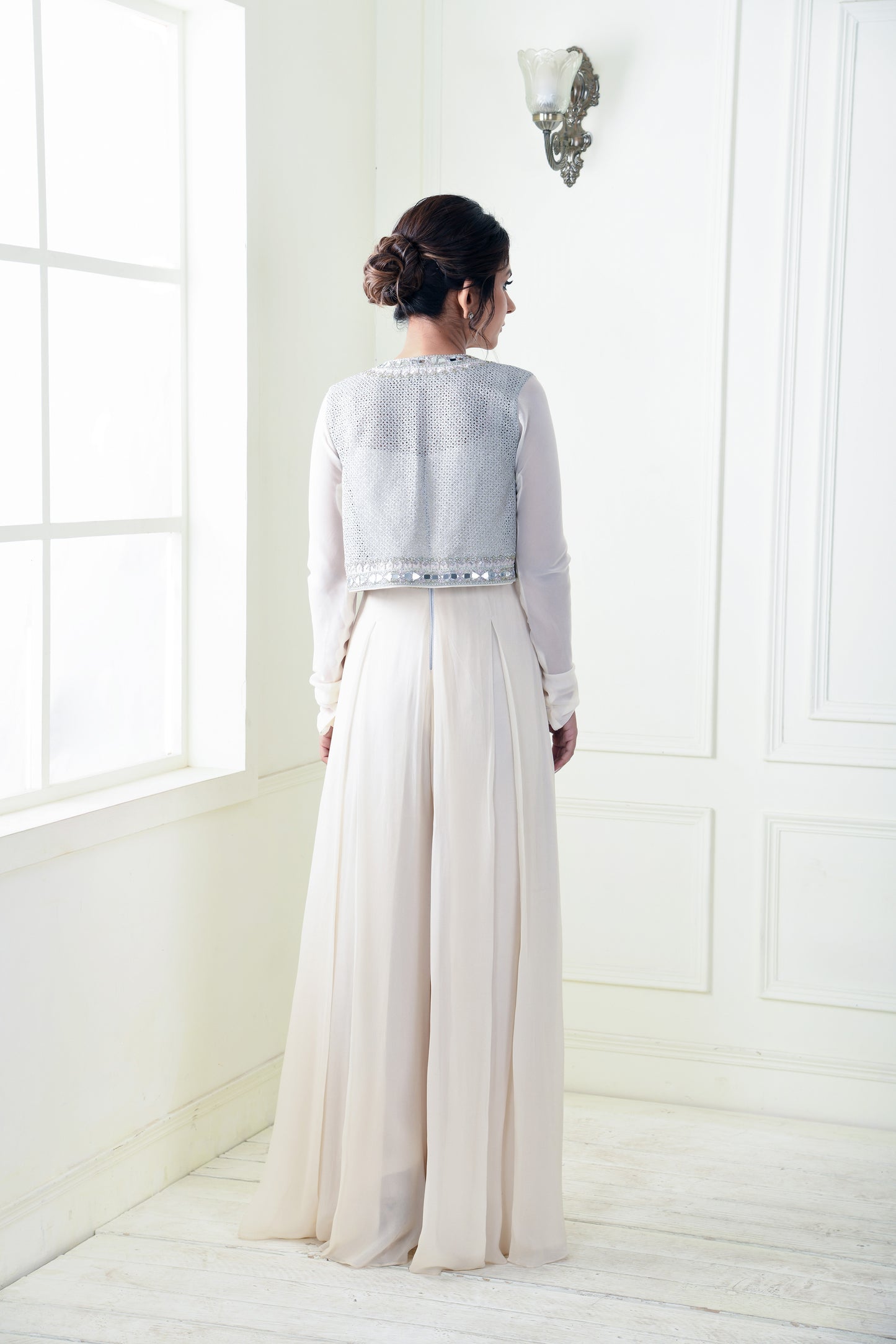 DIVINE EMBROIDERED JACKET JUMPSUIT SET