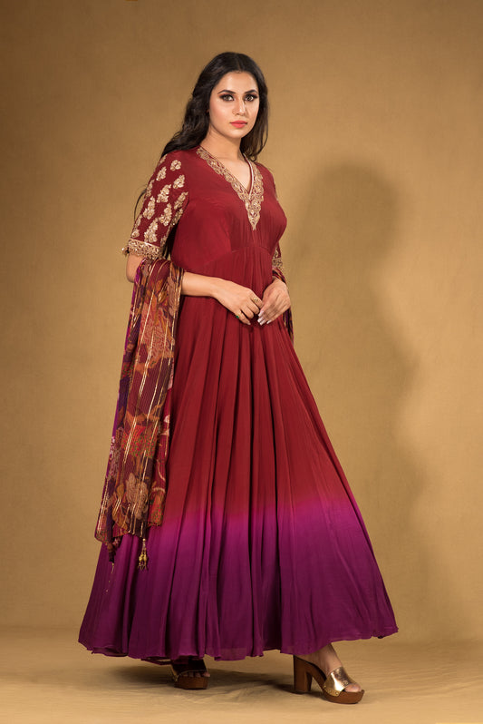 OMBRE ANARKALI SET