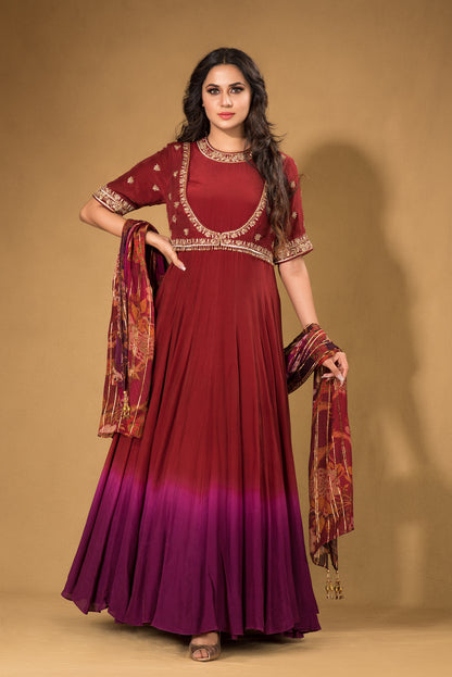 OMBRE ANARKALI SET