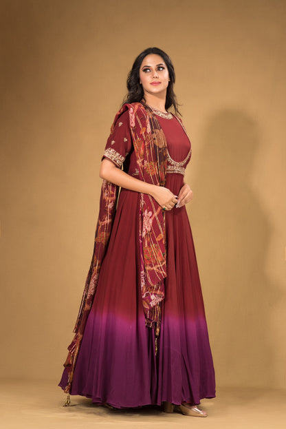 OMBRE ANARKALI SET