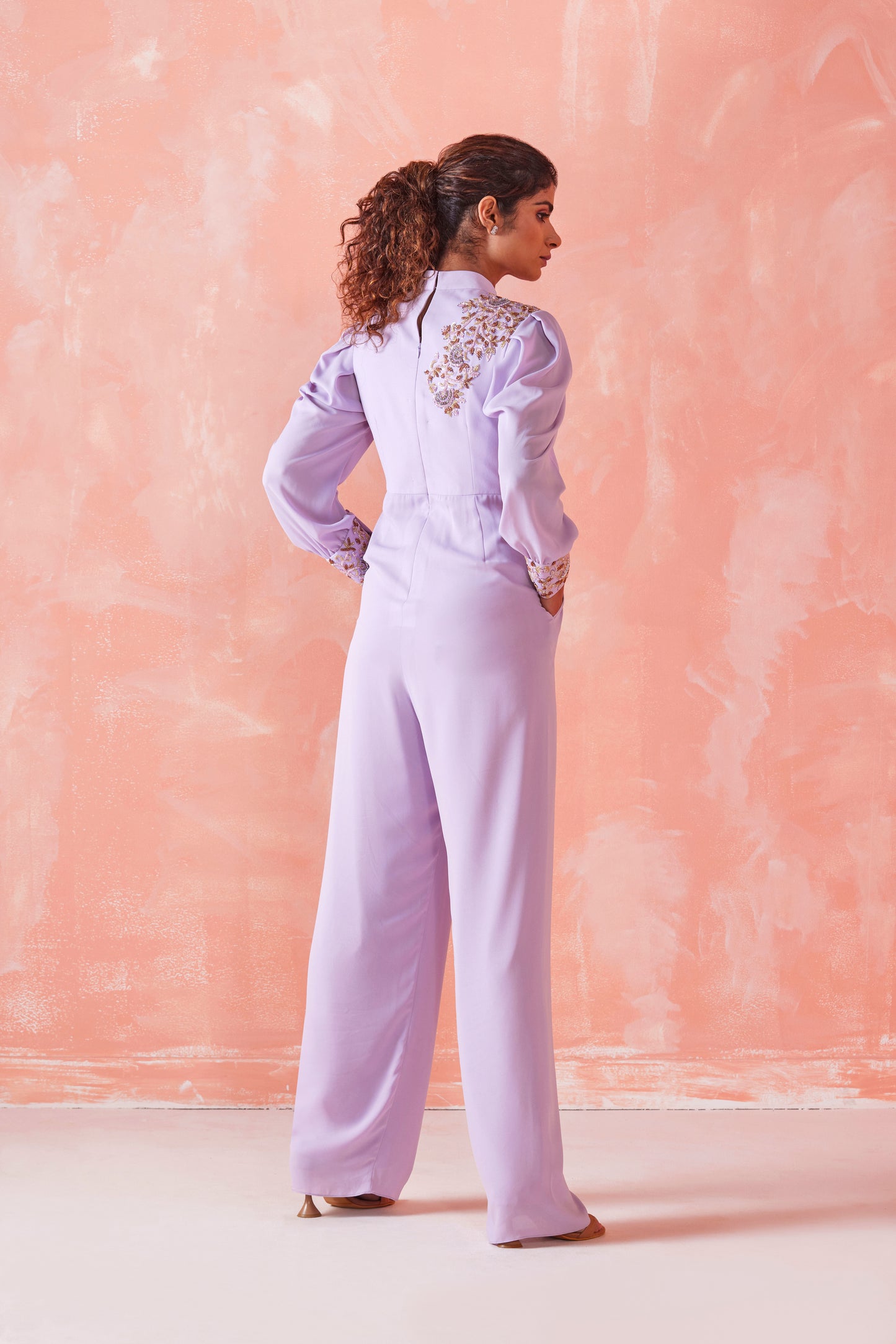 LILAC EMBROIDERED JUMPSUIT