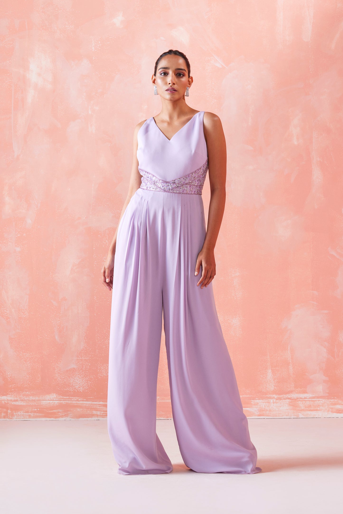 LILAC EMBROIDERED JUMPSUIT