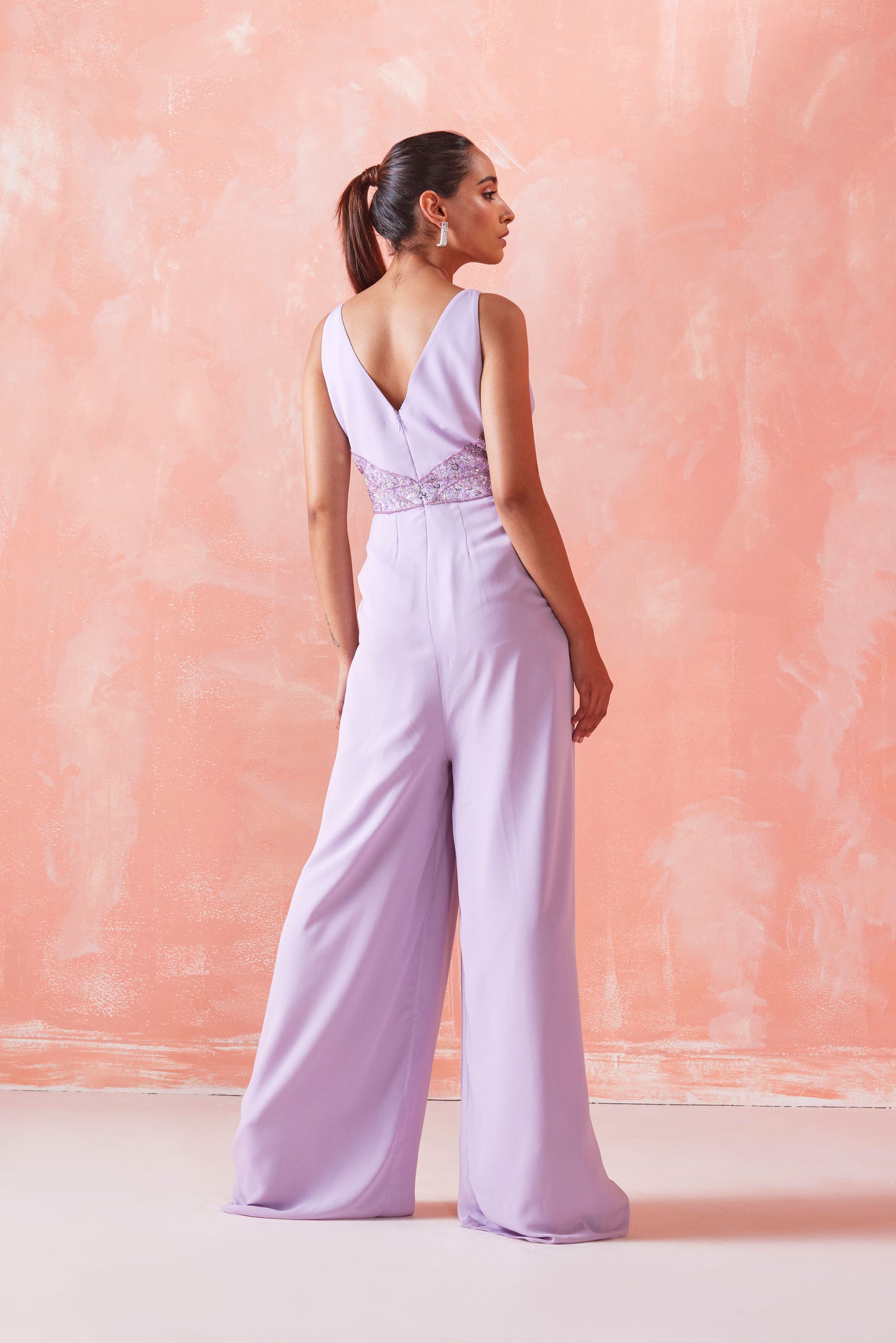 LILAC EMBROIDERED JUMPSUIT