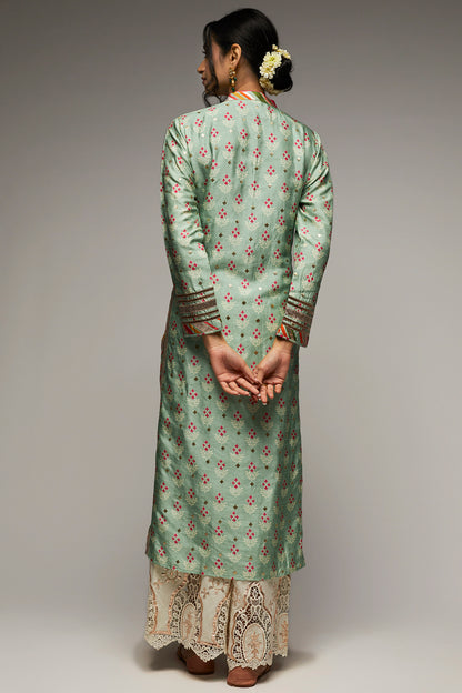 TILLA V-NECK KURTA PALLAZO WITH DUPATTA