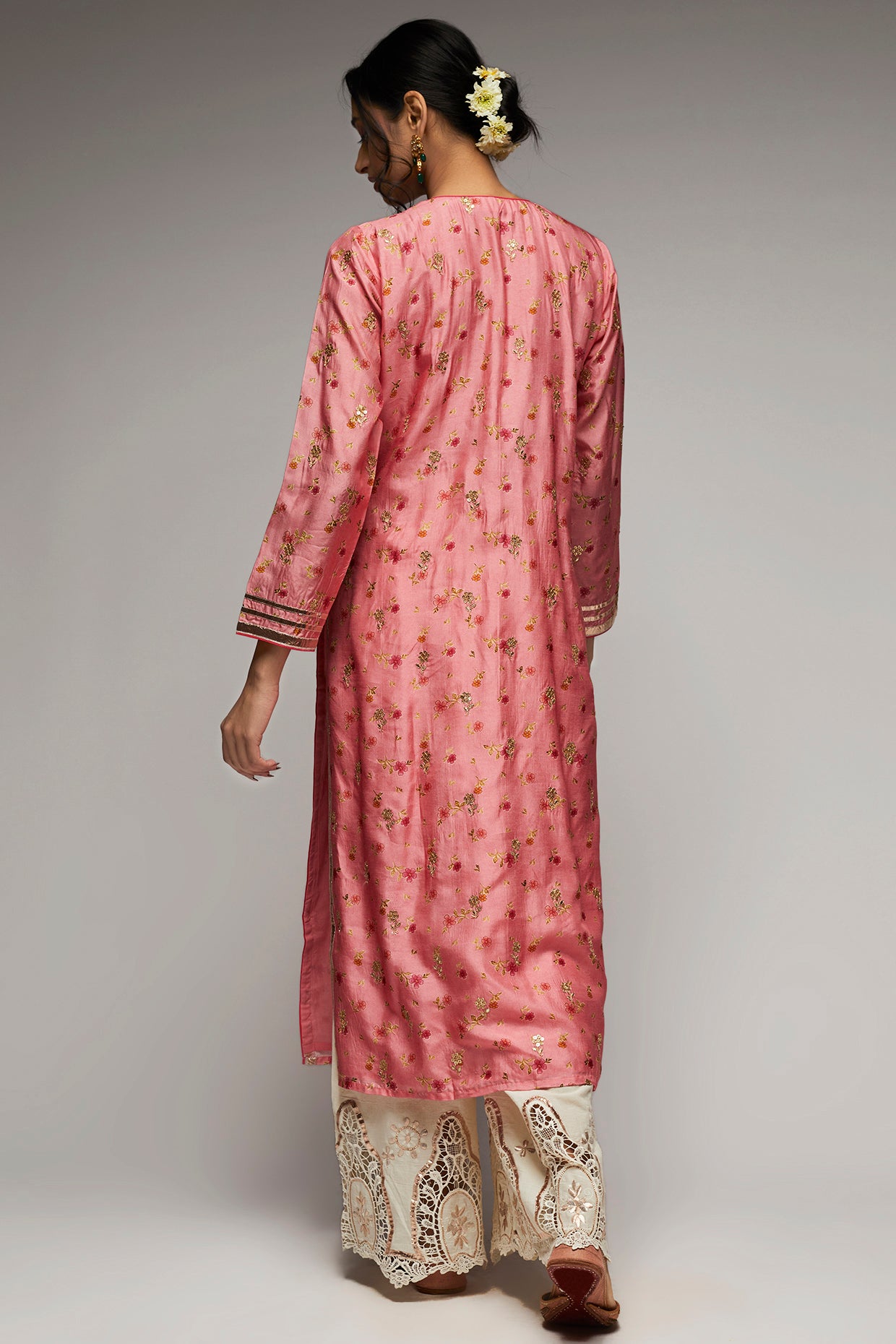 RASHIDA TUNIC PALLAZZO SET WITH DUPPATA