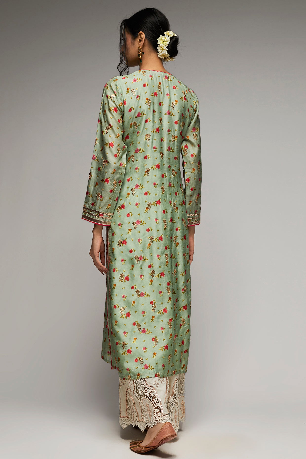 RASHIDA TUNIC PALLAZZO SET WITH DUPPATA